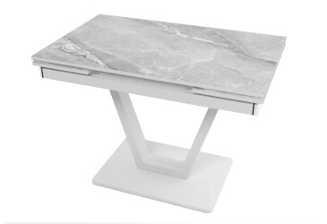 Фото Стол кухонный Jam Maxi V / Максі В раскладной 110 / 170 см, белый / бриллиант 78 М