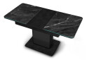 Фото 2 - Стол кухонный Jam Бостон Т раскладной 140 / 180 см, бетон черный / стекло бриллиант 87 М