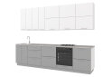 Зображення 4 - Кухня Мері / Mary 3.0 MiroMark Глянець Білий RAL 9003 / Глянець 7036 (Platinum grey), корп. білий