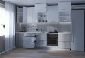Зображення 2 - Кухня Мері / Mary 3.0 MiroMark Глянець Білий RAL 9003 / Глянець 7036 (Platinum grey), корп. білий