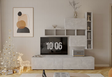Image Вітальня Viant ВТ-6 з полицями, тумба 180 см, індастріал