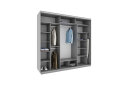 Image 2 - Шкаф-купе Garant Практик №135 3-дверный с зеркалом 260 см дуб крафт серый