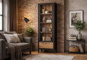 Изображение 2 - Витрина Kredens furniture Loft / Лофт 1w1s однодверная 61 см, дуб вотан / черный