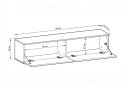 Image 3 - Тумба під телевізор Kredens furniture Oro / Оро RTV 135 МДФ з дверцятами 135 см, бежева
