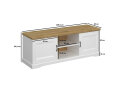 Image 3 - Тумба під ТБ Kredens furniture Riva / Ріва 2d з дверцятами та полицями 149,6 см, білий / дуб харбор