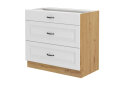 Изображение 1 - Тумба Stilo / Стило 80 D 3 ящика BB premium box дуб артизан / белый Kredens furniture