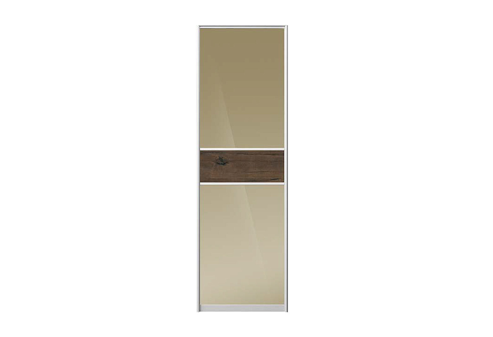 Фото 1 - Фасад Комб 40_40/2 ДСП + Зеркало Бронза 680х2400 Киевский стандарт