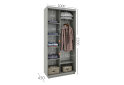 Зображення 3 - Шафа-купе Garant 2-дверна 100x220x45 см дуб сонома, профіль срібло