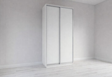Image Шафа-купе Garant 2-дверна 100x220x45 см німфея альба, профіль срібло