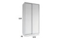 Зображення 2 - Шафа-купе Garant 2-дверна 100x220x45 см німфея альба, профіль срібло