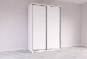 Image Шкаф-купе Garant 2-дверный 150x220x60 см нимфея альба, профиль серебро