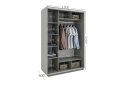Изображение 3 - Шкаф-купе Garant 2-дверный с зеркалом 150x220x60 см нимфея альба, профиль серебро