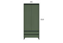 Зображення 3 - Шафа ВМК Лаундж / Lounge SZF2D2S 95 см, зелений димчастий / чорний