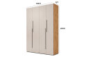 Image 3 - Шкаф Svit Mebliv Спейс четырехдверный 160х220х57 см, дуб аппалачи / кашемир