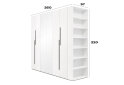Image 3 - Шкаф Svit Mebliv Спейс шестидверная с полками и зеркалами 260х220х57 см, нимфея альба