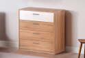 Image 2 - Комод VMV holding Рико с 4 ящиками 90 см Дуб сонома/Белый