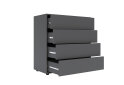 Image 3 - Комод Соло 90 4Dr (90х90х42) с 4 ящиками 90 см, графит