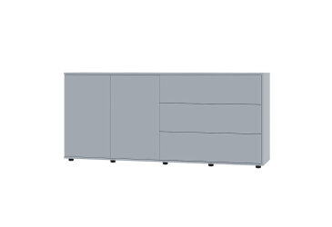 Image Комод 180 2D_3Dr (80х180х42) с 3 ящиками и дверцей 180 см, серая мышь