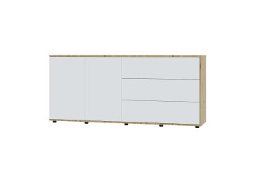 Image Комод 180 2D_3Dr (80х180х42) с 3 ящиками и дверцей 180 см, дуб артизан / нимфея альба