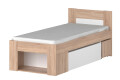 Фото 1 - Ліжко VMV holding Ріко 90х200 см з шухлядою і виїзною тумбою, дуб сонома/білий