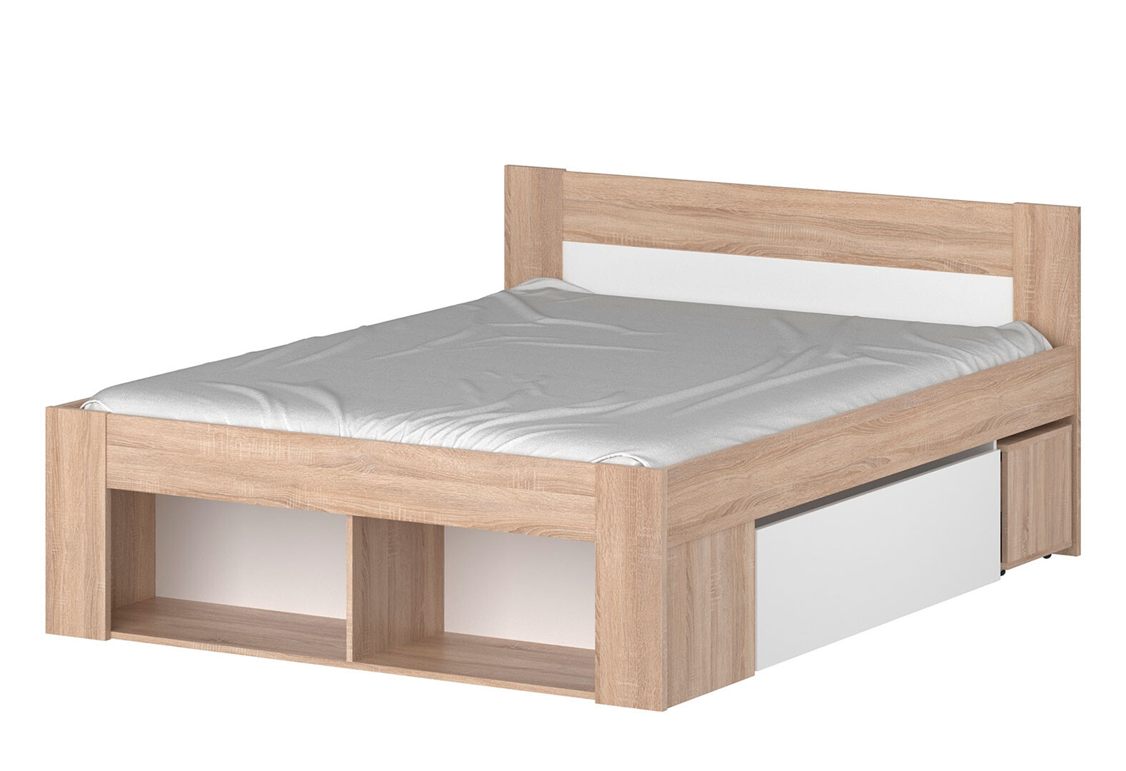 Фото Двоспальні ліжка з висувною шухлядою