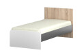 Фото 1 - Кровать ВМВ Холдинг Алекс 90х200 см (без вклада), графит/дуб сонома, белый