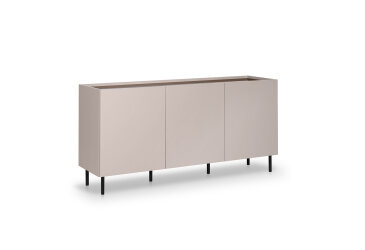 Image Комод MiroMark Нео с дверцей 160 см, глянец орех макадамия / супермат тоффи