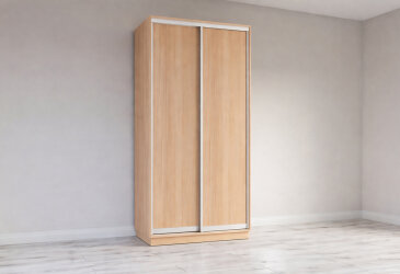 Image Шкаф-купе Garant 2 ДСП 120x220x60 см, дуб сонома, профиль серебро