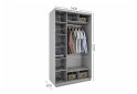 Изображение 3 - Шкаф-купе Garant 2 ДСП 140x220x60 см, нимфея альба, профиль серебро