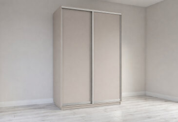 Image Шкаф-купе Garant 2 ДСП 180x240x60 см, кашемир, профиль серебро