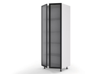 Image Пенал Витрина МироМарк 80П/2140 2-дверный 80 см Pro Blum белый