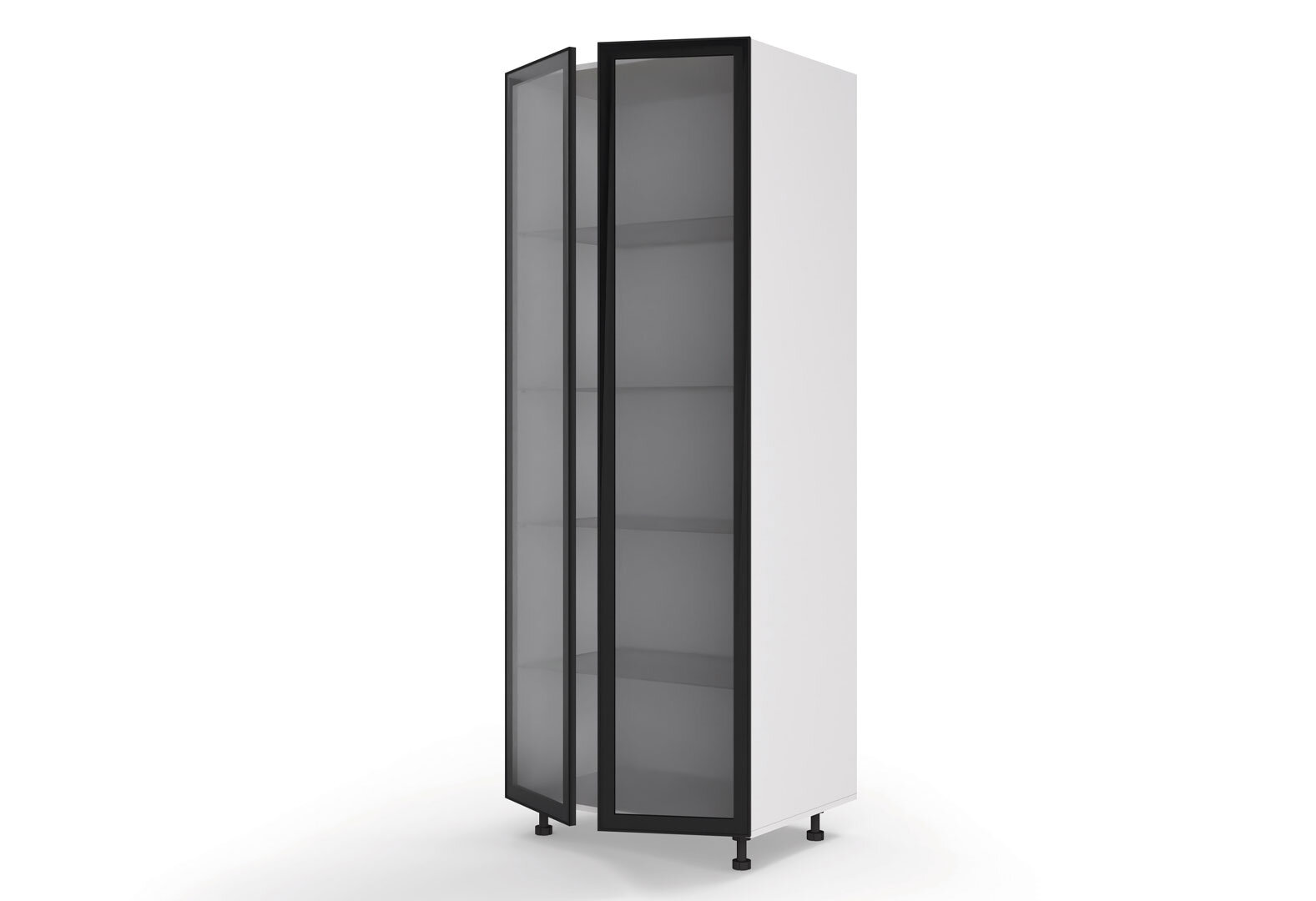 Фото 1 - Пенал Вітрина MiroMark 80П/2320 2-дверний 80 см білий