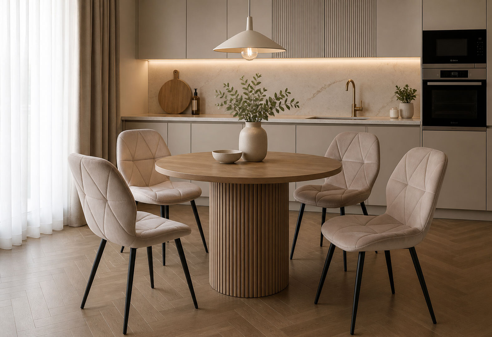 Фото 2 - Стул Kredens furniture Кен / Ken 47x55x87 см тауп