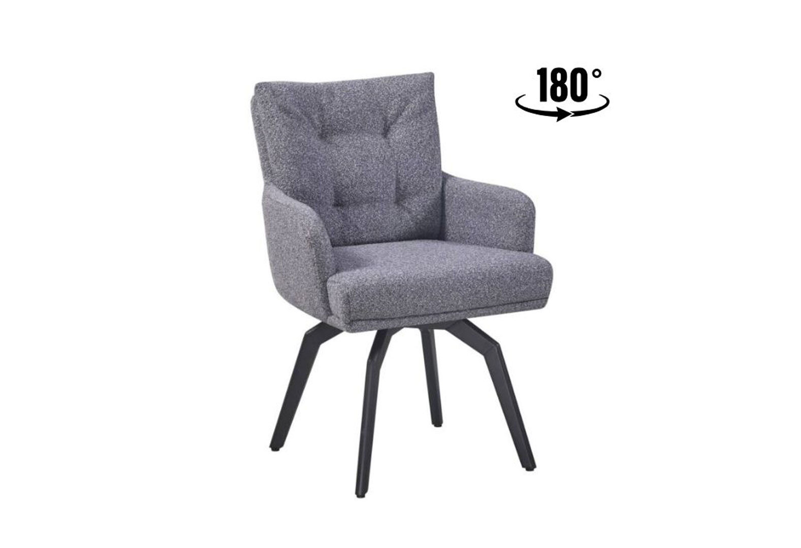 Фото 3 - Стул Kredens furniture Люкс / Lux 58x66x88 см антрацит