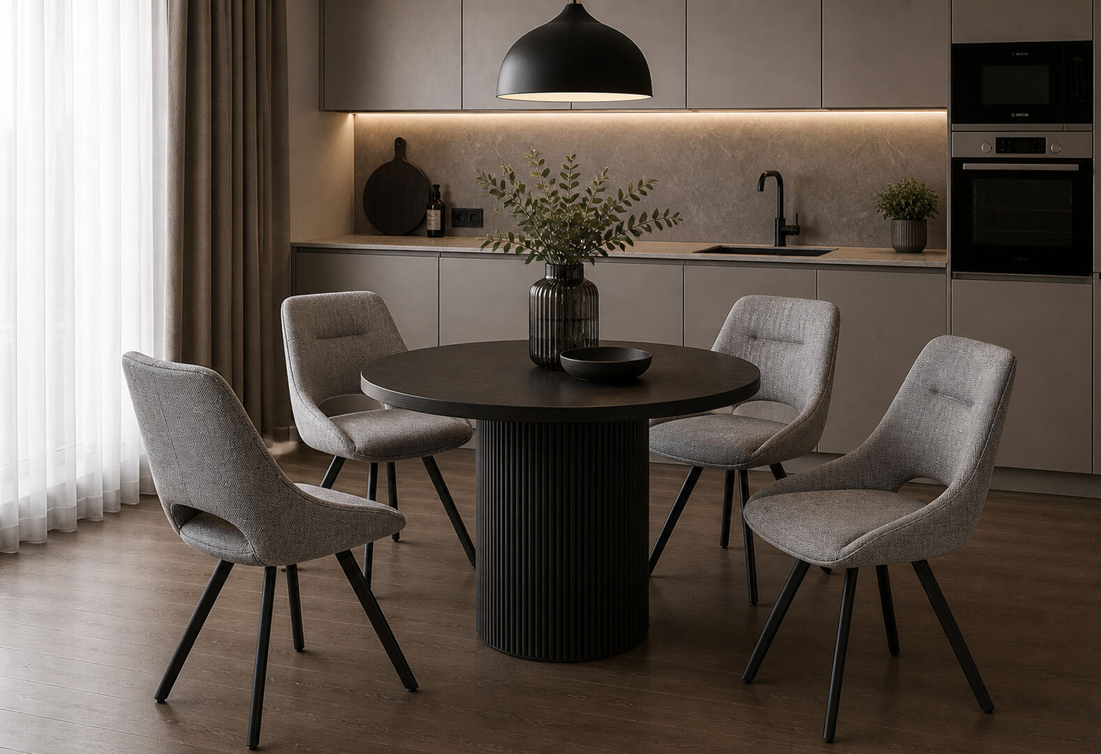Фото 2 - Стілець Kredens furniture Тао / Tao 62x53x87 см світло-сірий