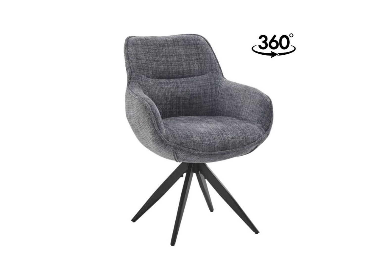 Фото 3 - Стілець Kredens furniture Турин / Turin 65x62x86 см темно-сірий