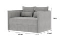 Зображення 7 - Диван Eurosof Джерсі / Jersey 140х190 см, сірий (Hilton 24)