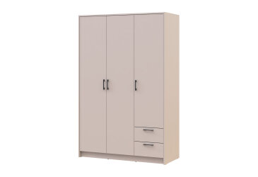 Image Шкаф Doros Ронди 3-дверная с 2 ящиками 121 см Кашемир