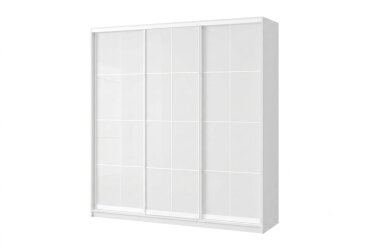 Зображення Шафа-купе VIP-master 3-дверна Lines 200x60x240 см, німфея альба з білим профілем