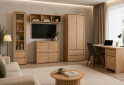 Зображення 1 - Комплект ВМК Каспіан стінка з комодом та столом 290 см