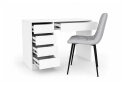 Зображення 4 - Стіл письмовий Kredens furniture Ерго / Ergo 110x55 см лівий з 5-ма шухлядами Білий з кріслом Тед F1 New Light Grey