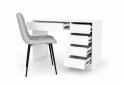 Зображення 4 - Стіл письмовий Kredens furniture Ерго / Ergo 110x55 см правий з 5-ма шухлядами Білий з кріслом Тед F1 New Light Grey