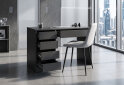 Зображення 3 - Стіл письмовий Kredens furniture Ерго / Ergo 110x55 см лівий з 5-ма шухлядами Графіт з кріслом Тед F1 New Light Grey
