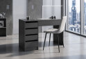 Зображення 2 - Стіл письмовий Kredens furniture Ерго / Ergo 110x55 см лівий з 5-ма шухлядами Графіт з кріслом Тед F1 New Light Grey