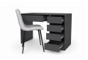 Зображення 4 - Стіл письмовий Kredens furniture Ерго / Ergo 110x55 см правий з 5-ма шухлядами Графіт з кріслом Тед F1 New Light Grey