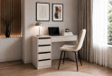Зображення 2 - Стіл письмовий Kredens furniture Ерго / Ergo 110x55 см лівий з 5-ма шухлядами Кашемір з кріслом Тед беж