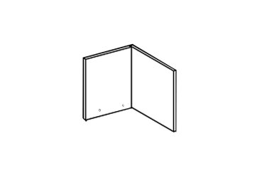 Изображение Фасад А 90x90 угол прямой (570) Марта New Лак Svit Mebliv