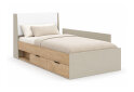Зображення 126941 - Дитяча Світ Меблів Пульс зі стелажем і комодом сп.р.90х200 см, дуб арена світлий / фунго