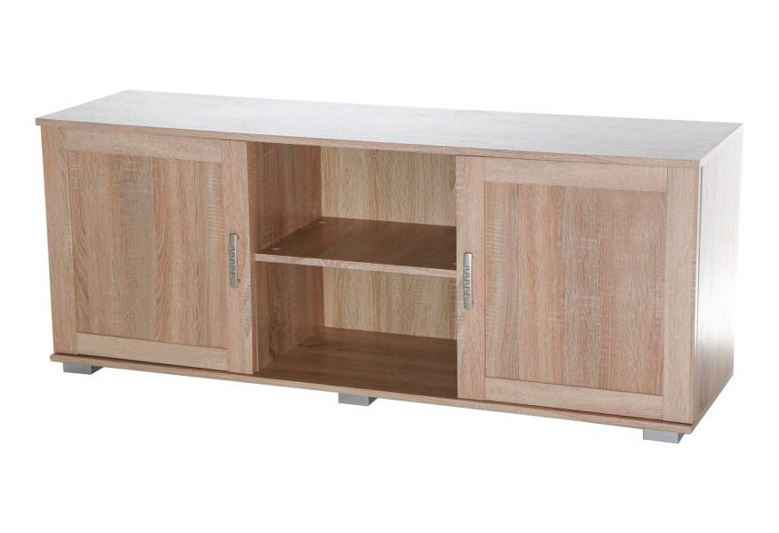 Фото 1 - Тумба под ТВ VMV holding Дина с 2 дверцами и полками 145 см Дуб сонома