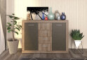 Image 2 - Комод VMV holding Джульетта 2-дверный с 4 ящиками 130 см Дуб арканзас темный/Бронзовый